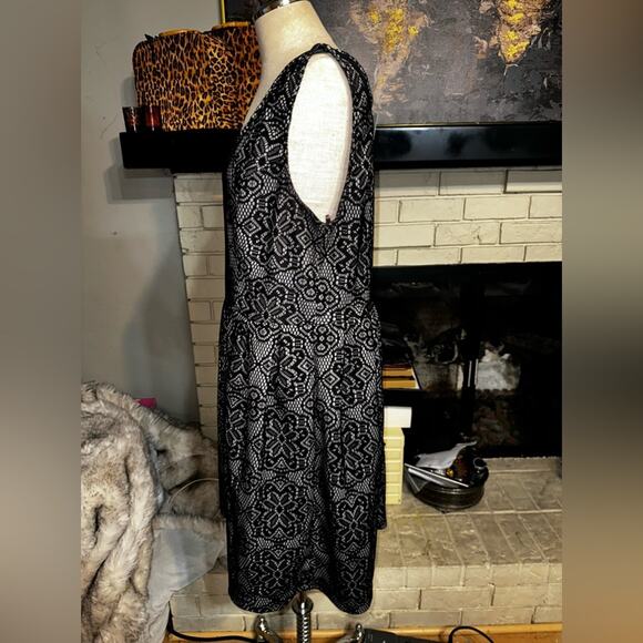 GEORGE Black Lace-like dress black Knee Length Size 20 XXL - Picture 3 of 8